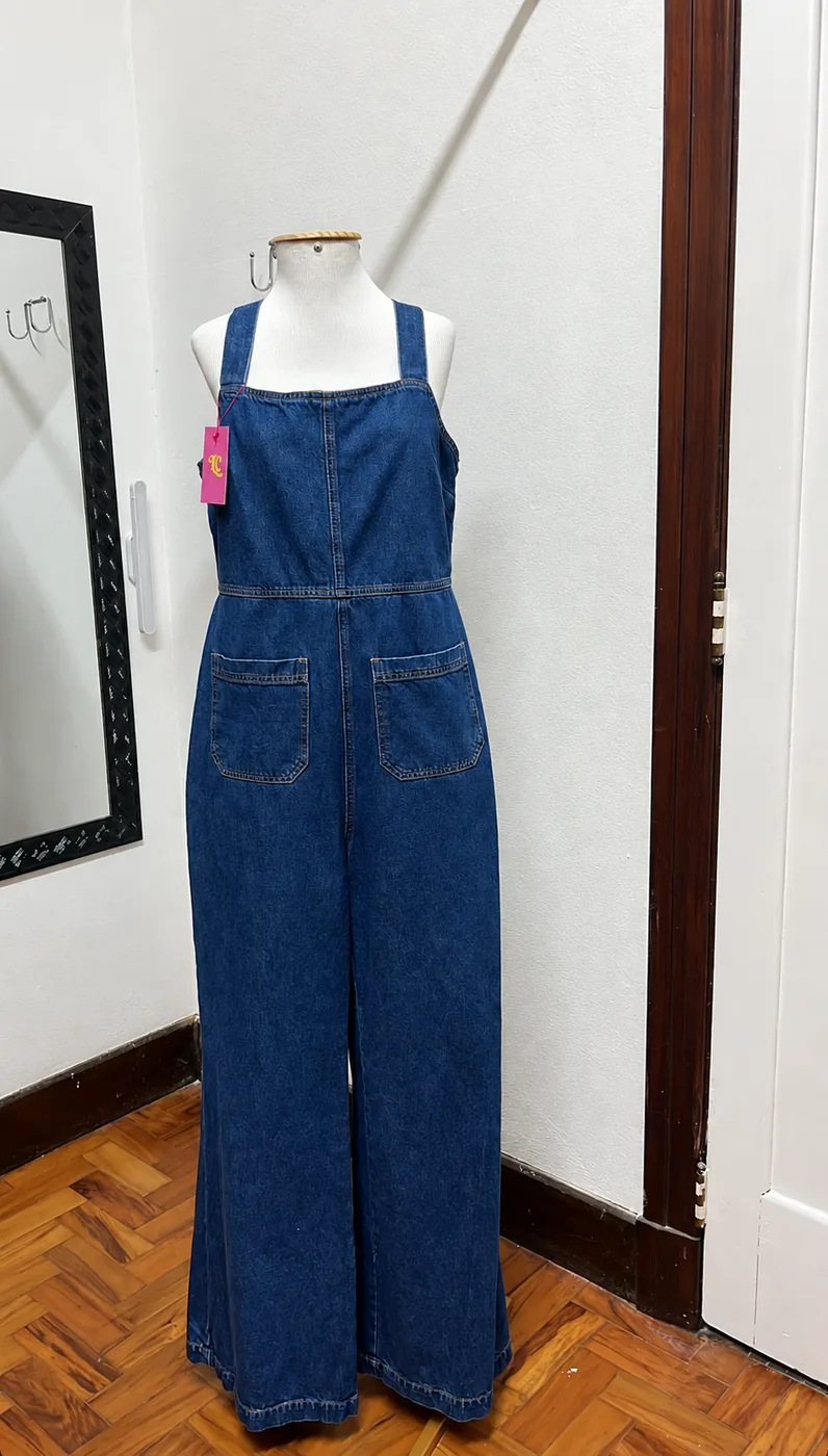 Jardineira jeans Cantão