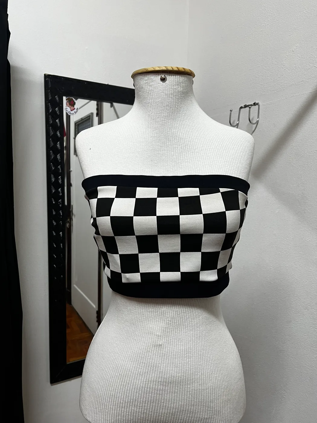 Top faixa quadriculado