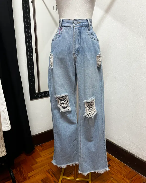 Calça wide leg