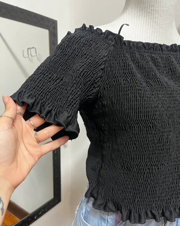 Blusa texturizada