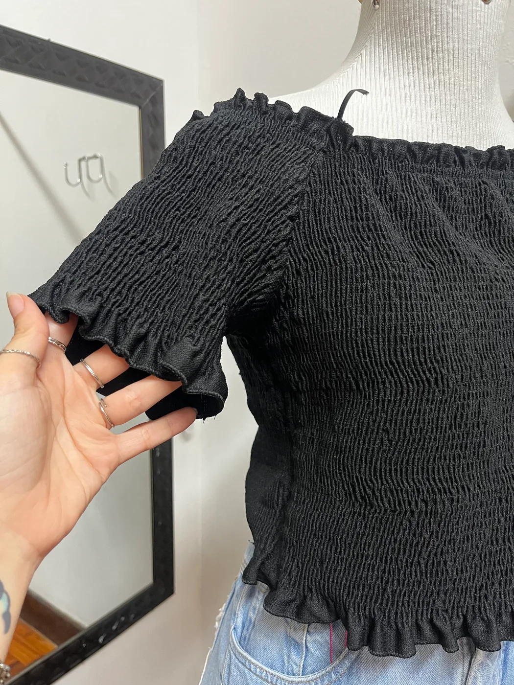 Blusa texturizada
