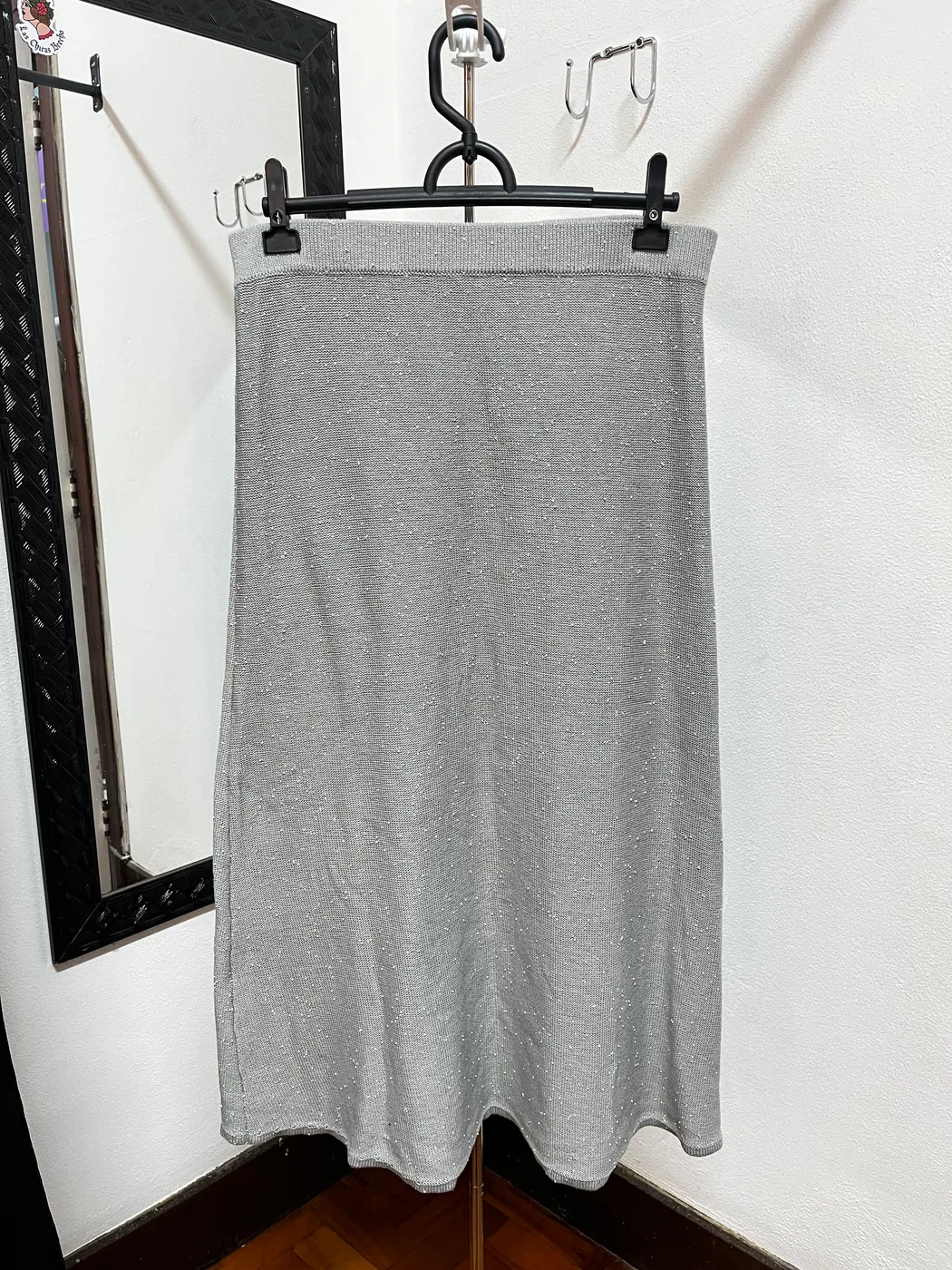 Saia midi tricô Zara