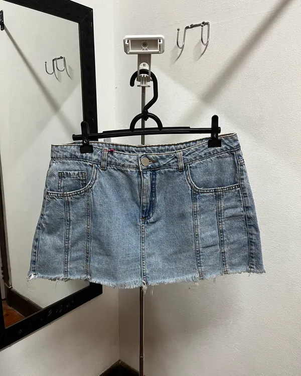 Mini saia jeans